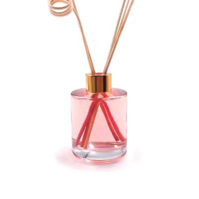 Straight side 150ml clear glass Reed diffuser bottle with alu screw cap 
