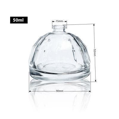 Semi-circular oem crystal perfume bottles 50ml glass 