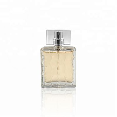 Square crimp 50 ml glass perfume bottle wholesale