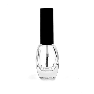 Design your own empty 12ml nail polish bottle with black brush cap