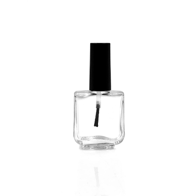 On sell 10ml square glass nail polish bottle with brush and caps 