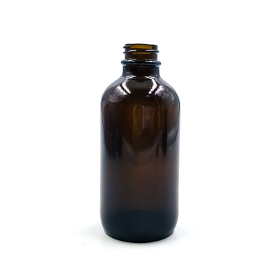 4oz 120ml glass boston amber bottle with screw lid 
