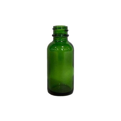 2 oz Green Boston Round Glass Bottle with 20-400 neck finish 