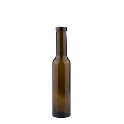 wholesale round mini brown glass bottle for cooking olive oil 250ml 