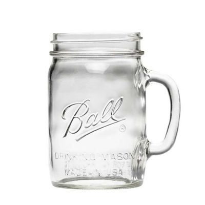 wholesale customizable manson jar for water juice store 24 oz glass mason jar with handle 