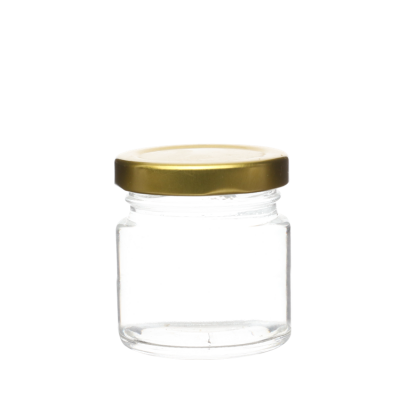 30ml - 150ml Jam Sauce Pickles Round Honey Glass Jar With Metal Lid 