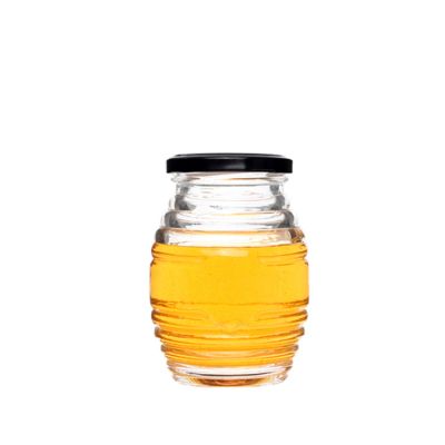 70ml handmade unique glass jar honeycomb shape storge jar for the honey 