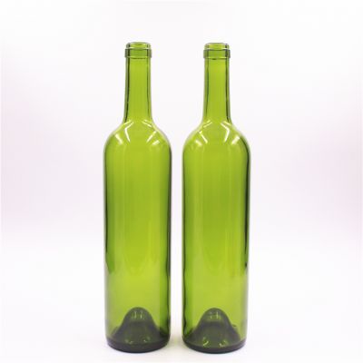 dark green cork top 750ml wine bottle 