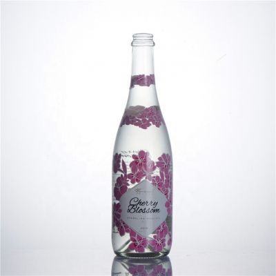 stocked OEM 750 ml 75 cl Champagne sparkling water wine glass bottles