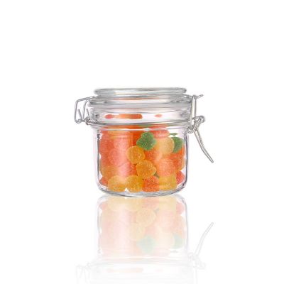 200ml leak proof food storage glass can price with glass lid 