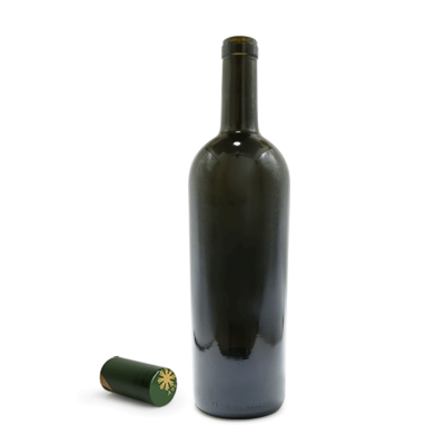 750ml dark green christmas wine glass bottle 