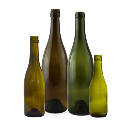 wholesale 750ml luxury dark green/antique green glass bottle 