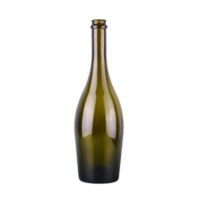 High-quality green alcohol bottle packaging 750ml Champagne wine bottle 
