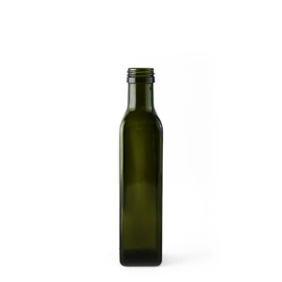 Small Marasca huile d'olive bottle 250ml bouteille en verre with screw top lids