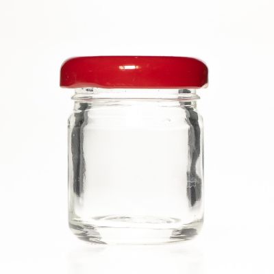 25ml Mini Honey Jam Storage Container Small Empty Glass Jar with Tin Lid 