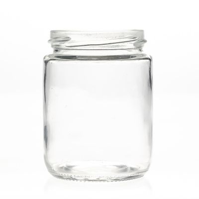 600ml empty clear glass mason jar with tin lid 