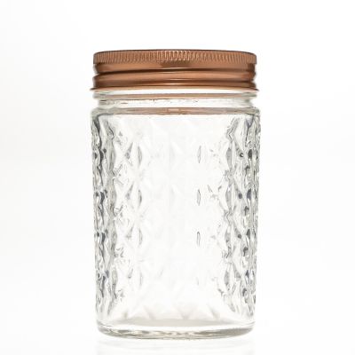 Kitchen Use Food Beverage Storage Bottles 250ml 8oz Round Glass Mason Jar with lids 