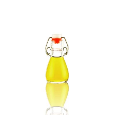 2oz 50ml 60ml ring seal mini swing top clear glass storage bottle 