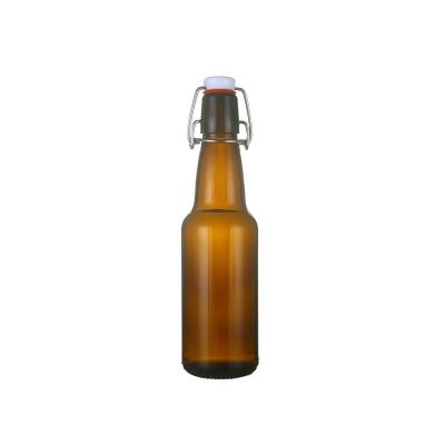 330ml 300ml flip top amber beer glass bottle with swing top 