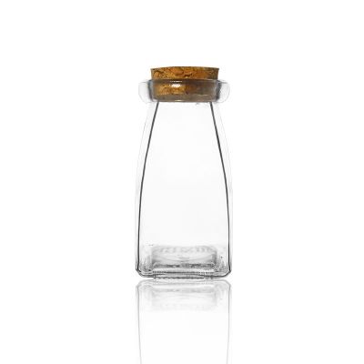 100ml lead free clear yogurt packaging glass jar with plastic lid or cork 