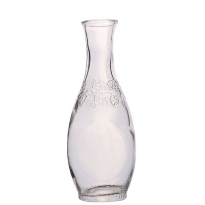 1l Customized wholesale decoration simple style 1000ml clear flower vase glass