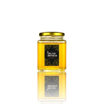 300 ml 10oz screw lid airtight square glass honey pickle jam storage jars 