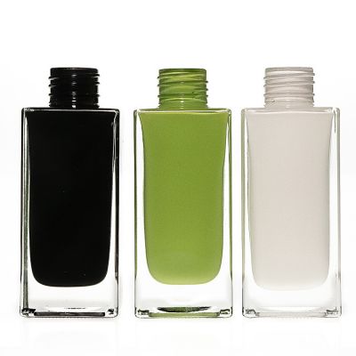 Room Fragrance Packaging Bottles 140ml Square Shaped Rectangle Reed Diffuser Glass Bottle 