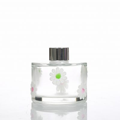 200ml round glass bottle aroma reed diffuser bottle with screw cap 