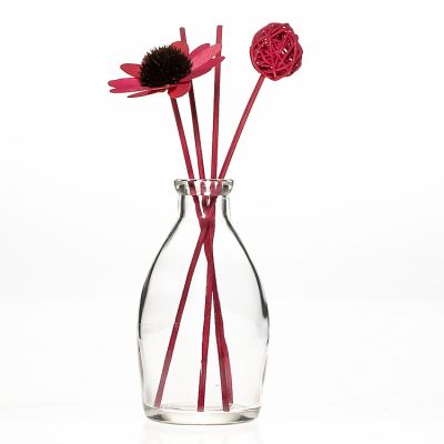 Decorative Room Flower Vase 255 ml Empty Cork Neck Glass Diffuser Bottle for Air Fragrance 