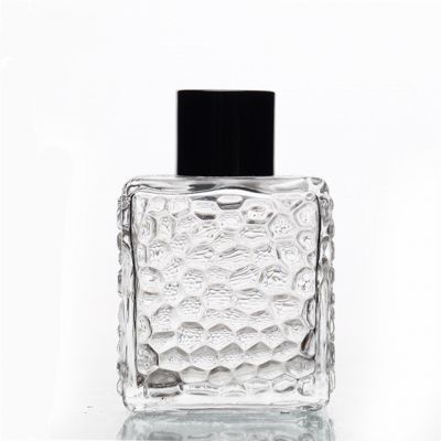 square diffuser glass bottle with stopper and screw lid 