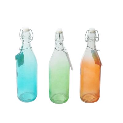 500ml 1000ml Clear Glass Juice Dressings Bottle Twist Off Lid 