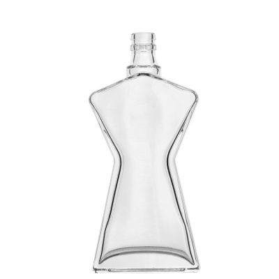 Custom shape star shape liquor vodka glass wine bottle with cap 