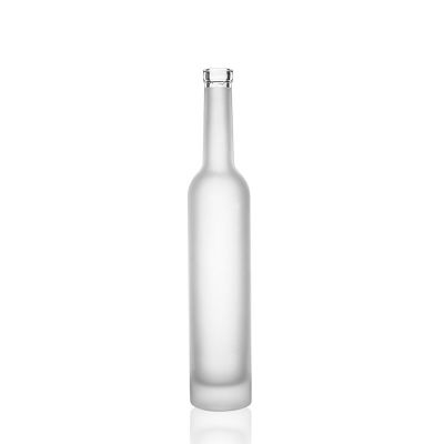 Cork top wholesale oem 500ml tall frosted empty glass fruit wine bottle 