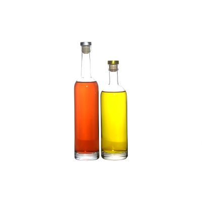 Free sample 500 ml round shape clear chinese rice wine bottle 
