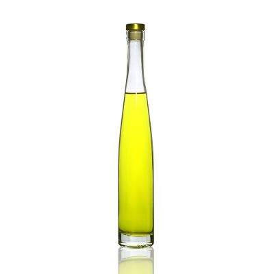 Free sample 400ml long neck clear glass bottles for wine storage 