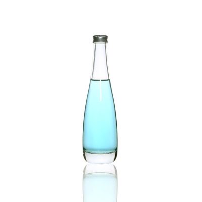 Free sample cone shape clear alcohol wine beverage glass bottle 330ml 