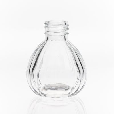 Cosmetic Empty 100ml Round Ball Shape Glass Reed Diffuser Perfume Bottles with Screw Metal lid 