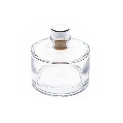 Glass Bottle Wholesale 100 ml Clear Empty Round Glass Perfume Diffuser Bottle with Cork 