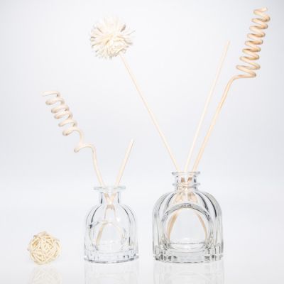 50ml 100ml Crystal Embossed Clear Empty Glass Aroma Reed Diffuser Bottle