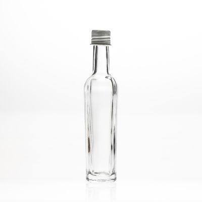 Factory Price Mini Glass Bottle Whisky 50ml 1oz Small Glass Wine Bottle with Aluminum Lids