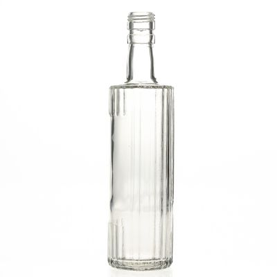 Manufactory WholesaleFancy Whisky Bottle 450ml Empty Glass Spirit Bordeaux Wine Bottle with Lids