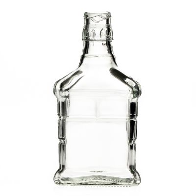 200ml 375ml Medium small fancy glass whisky bottle glass liquor bottle