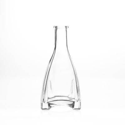 500ml Crystal Glass Liquor Bottles 17oz Umbrella Shaped Crystal Wine Bottle with Wooden Stopper