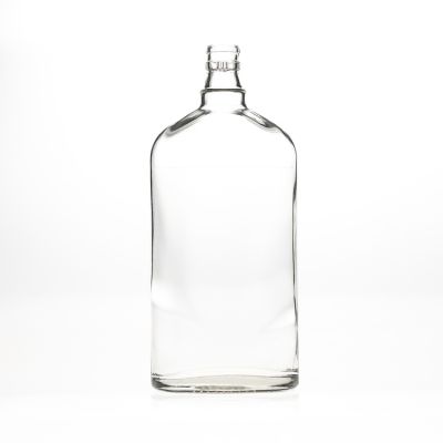 800ml Large Capacity Transparent Liquor Bottles 27oz Square Shaped Whisky Wine Glass Bottle for Sale