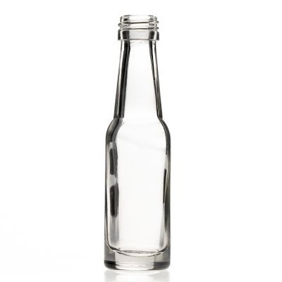 Mini Bottle 20ml Empty Round Beverage Bottles Clear Glass Spirit Bottle with Aluminum Cap for Vodka Wine