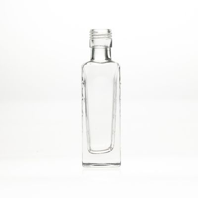 Wholesale 50ml 2oz Square Shape Clear Empty Liquor Wine Spirit Bottles Crystal Glass Bottle for Alcohol