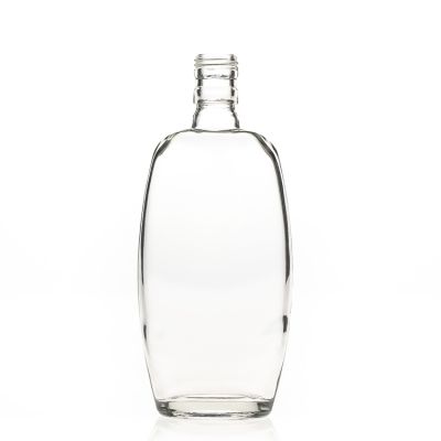 Brewery Filling Bottle 450ml 15oz Flat Blowing Empty Crystal Glass Wine Drinking Bottles for Alcohol
