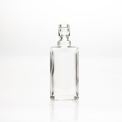 Luxury Fancy Design 50 ml 2oz Square Unique Shape Empty Liquor Bottles Crystal Glass Spirit Bottle for Whisky