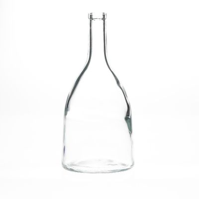 Commercial Distillery Use Large Capacity 1000 ml 1 litre Round Empty Crystal Glass Vodka Whisky Bottle