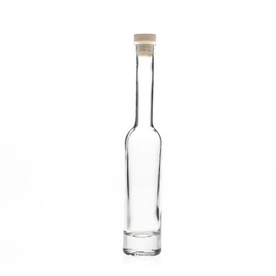 High-End Custom Design 200ml Round Long Neck Mini Champagne Bottles Crystal Glass Liquor Bottle with Stopper